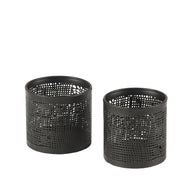 LABEL51 Woondecoratie Kaarsenhouders - Zwart - Metaal - M
