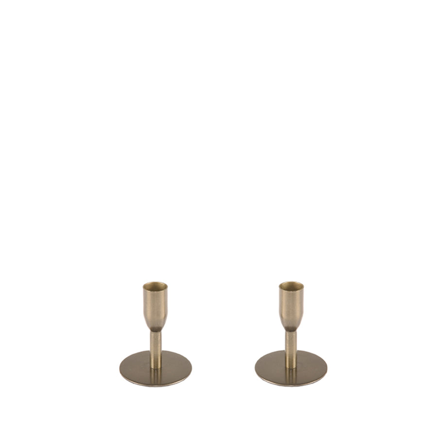 LABEL51 Woondecoratie Kandelaars - Antiek Goud - Metaal - One Size