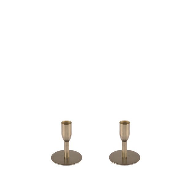 LABEL51 Woondecoratie Kandelaars - Antiek Goud - Metaal - One Size