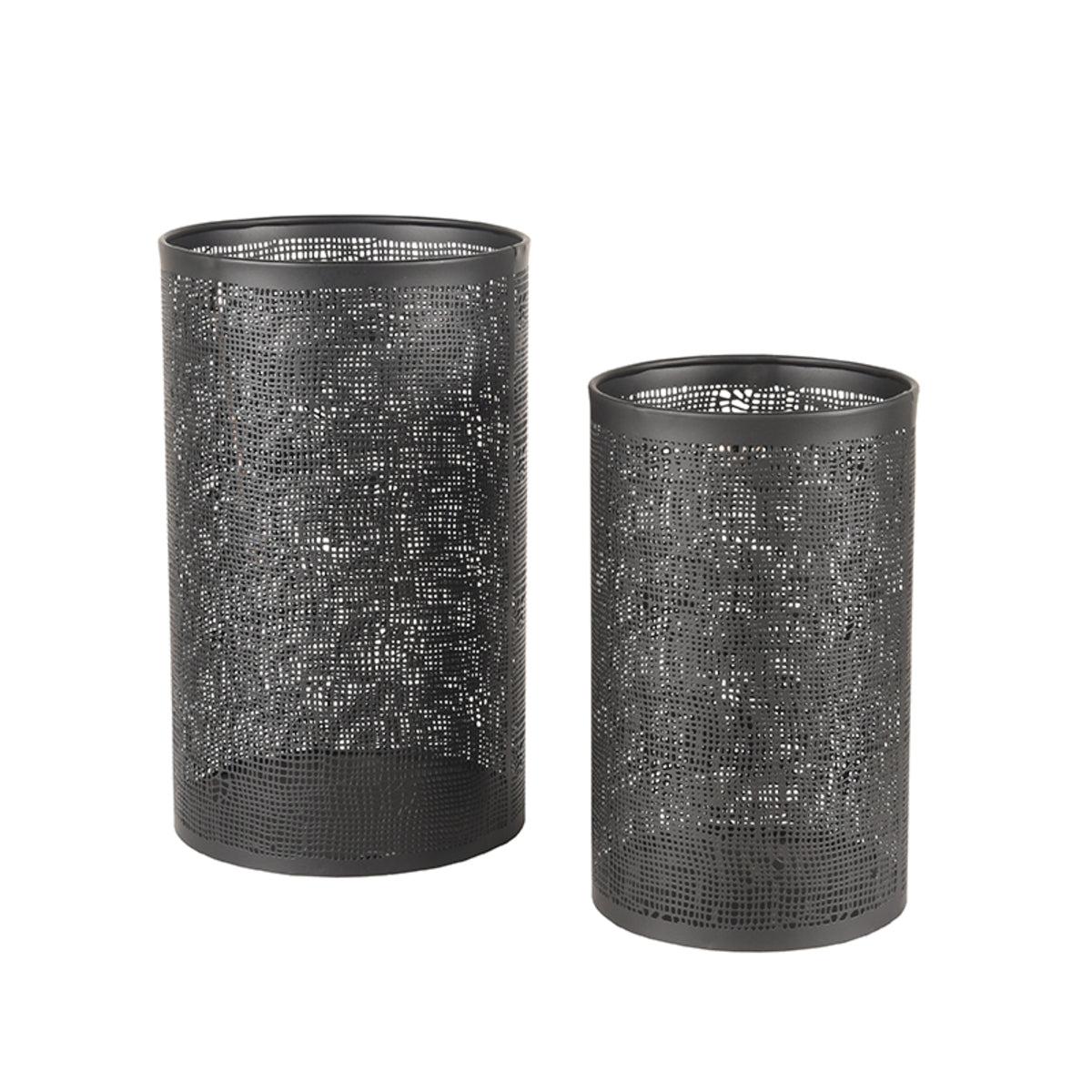 LABEL51 Woondecoratie Kaarsenhouders - Zwart - Metaal - L
