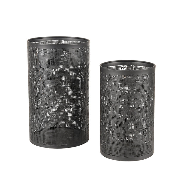 LABEL51 Woondecoratie Kaarsenhouders - Zwart - Metaal - L