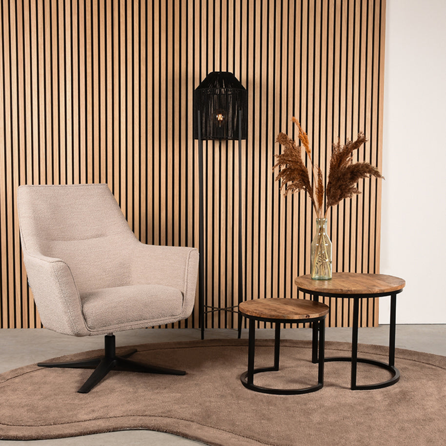 LABEL51 Vloerkleden Mody - Taupe - Polyester - 200x300 cm - Organisch