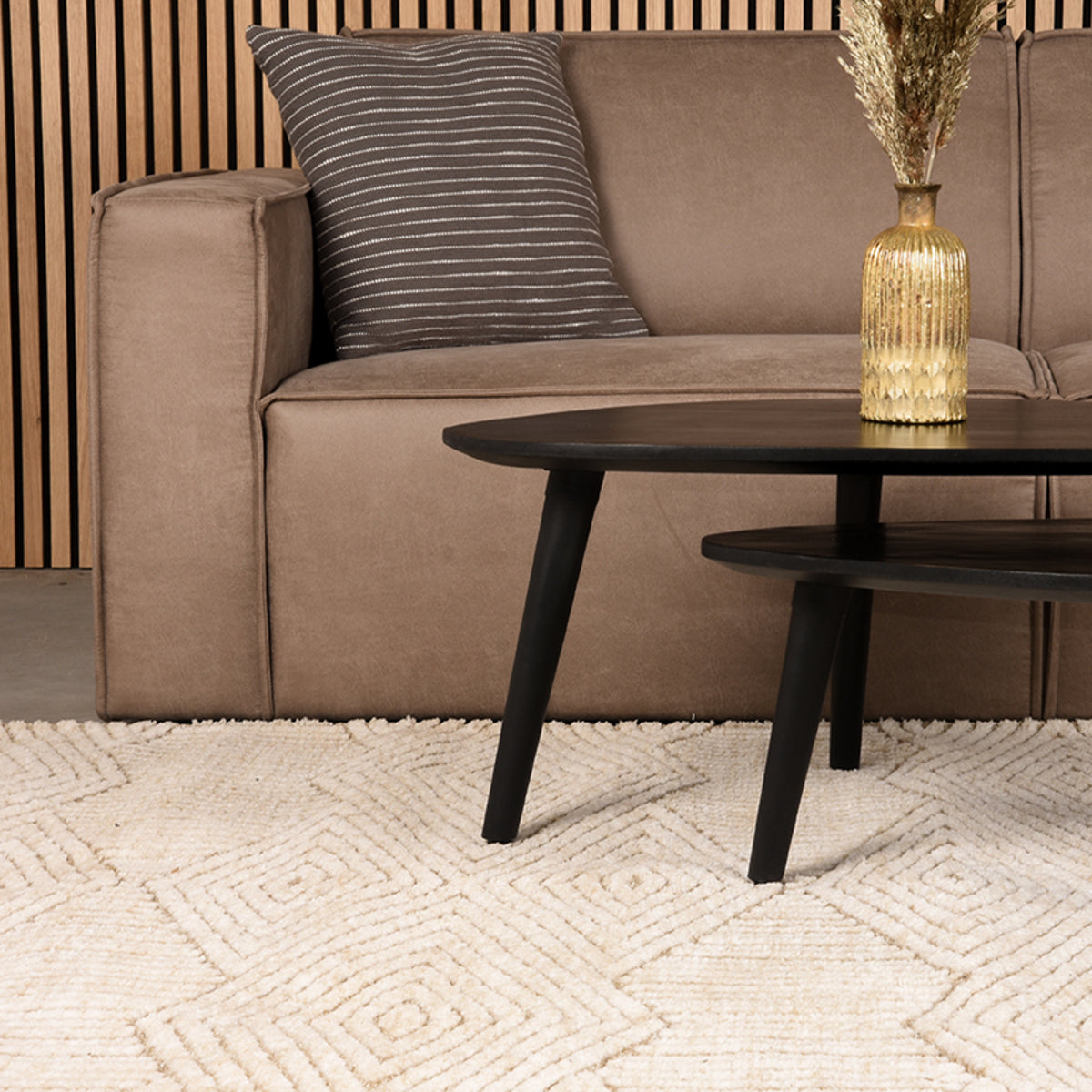 LABEL51 Vloerkleden Cosy - Taupe - Polyester - 160x230 cm