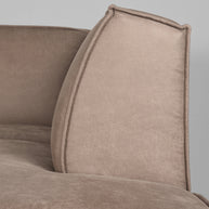 LABEL51 Hoekbanken Kay - Taupe Micro Suede - Kunstleder - Hoekbank Rechts