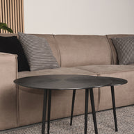 LABEL51 Hoekbanken Kay - Taupe Micro Suede - Kunstleder - Hoekbank Rechts