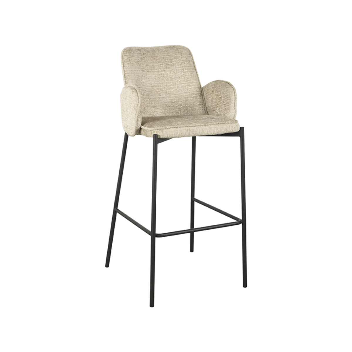LABEL51 Barkrukken Joni - Beige - Chenille - Hoog