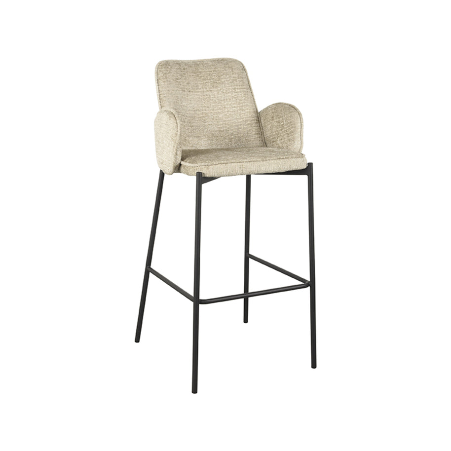 LABEL51 Barkrukken Joni - Beige - Chenille - Hoog