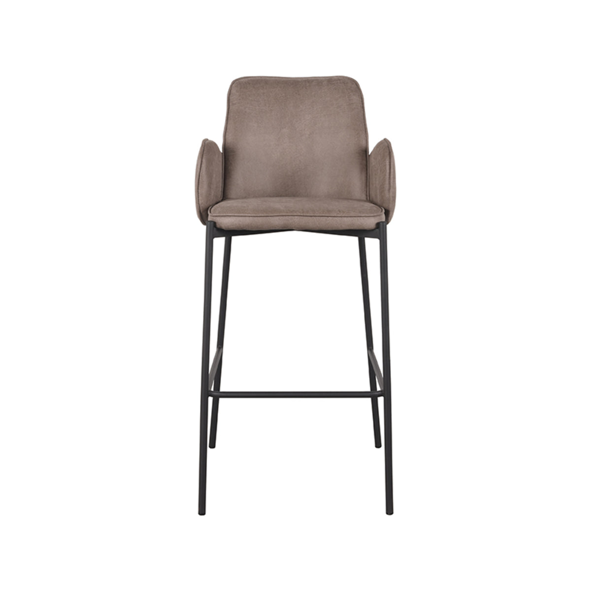 LABEL51 Barkrukken Joni - Taupe - Micro Suede - Hoog