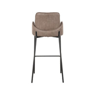 LABEL51 Barkrukken Joni - Taupe - Micro Suede - Hoog
