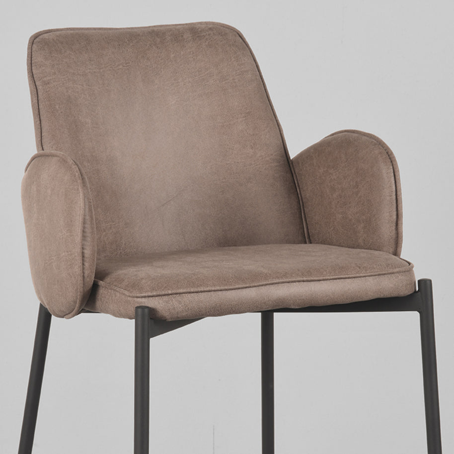 LABEL51 Barkrukken Joni - Taupe - Micro Suede - Hoog