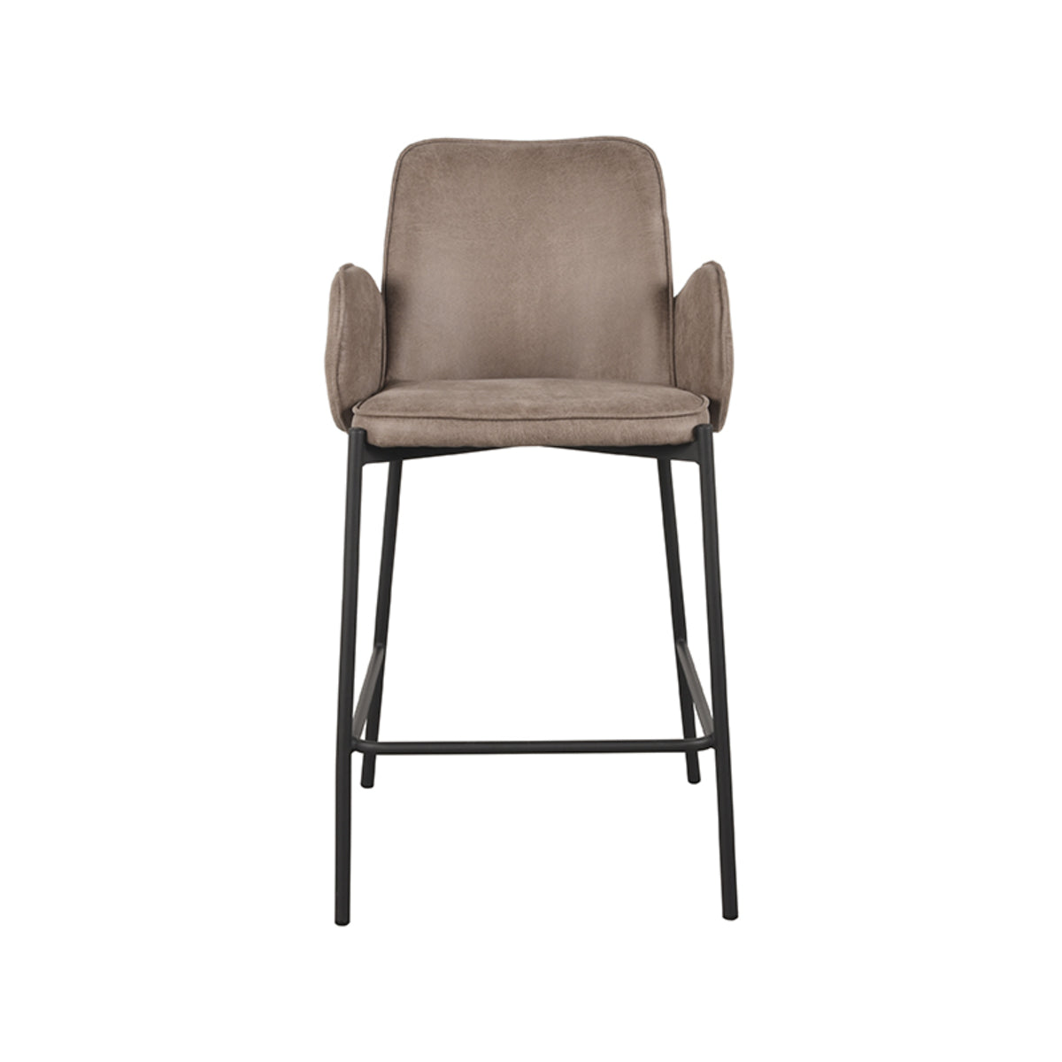 LABEL51 Barkrukken Joni - Taupe - Micro Suede - Laag