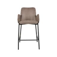 LABEL51 Barkrukken Joni - Taupe - Micro Suede - Laag