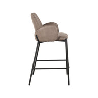 LABEL51 Barkrukken Joni - Taupe - Micro Suede - Laag
