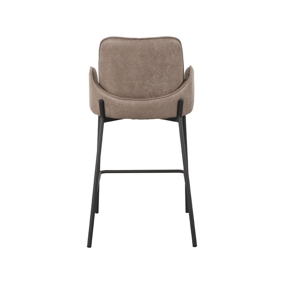 LABEL51 Barkrukken Joni - Taupe - Micro Suede - Laag