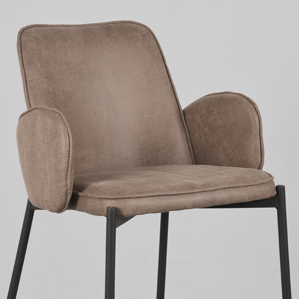 LABEL51 Barkrukken Joni - Taupe - Micro Suede - Laag