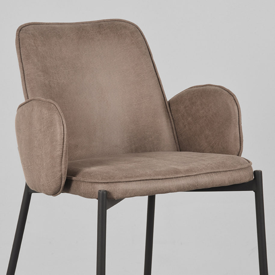 LABEL51 Barkrukken Joni - Taupe - Micro Suede - Laag