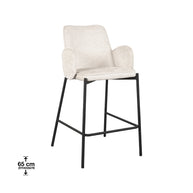 LABEL51 Barkrukken Joni - Creme - Chenille - Laag