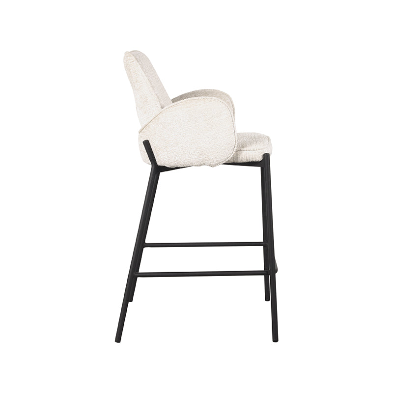 LABEL51 Barkrukken Joni - Creme - Chenille - Laag