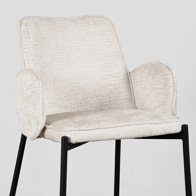 LABEL51 Barkrukken Joni - Creme - Chenille - Laag