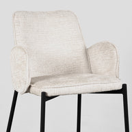 LABEL51 Barkrukken Joni - Creme - Chenille - Laag