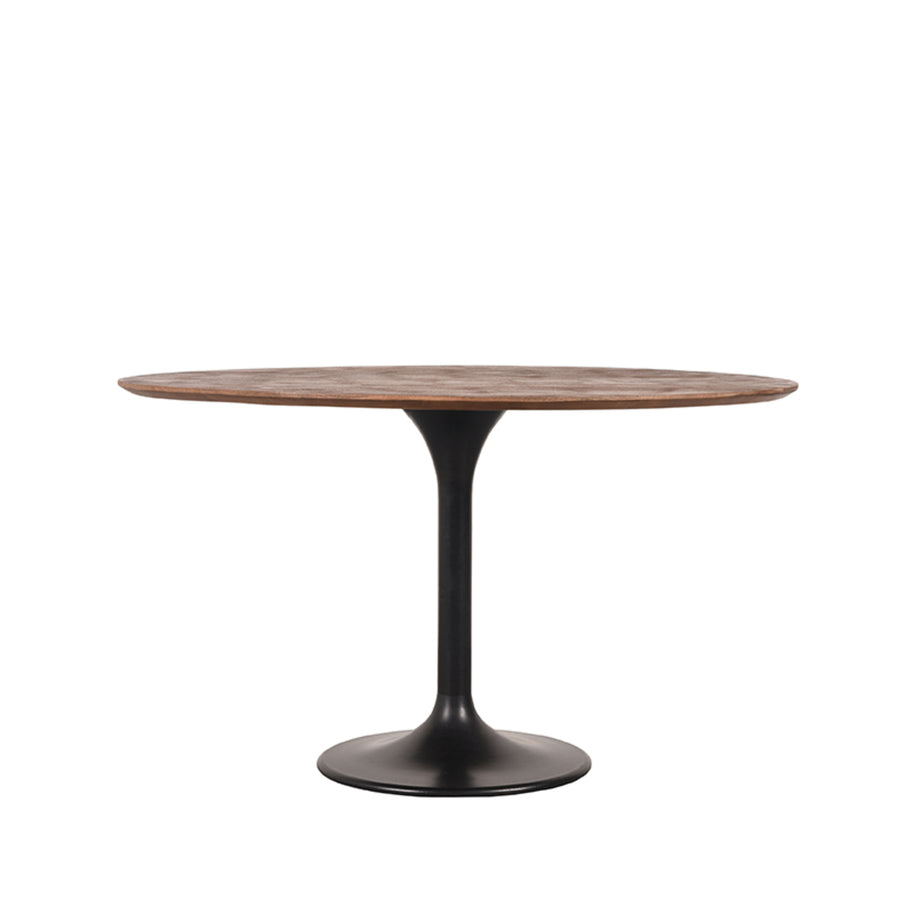 LABEL51 Eetkamertafels Otto - Espresso - Mangohout - 130 cm - Rond