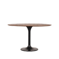 LABEL51 Eetkamertafels Otto - Espresso - Mangohout - 130 cm - Rond