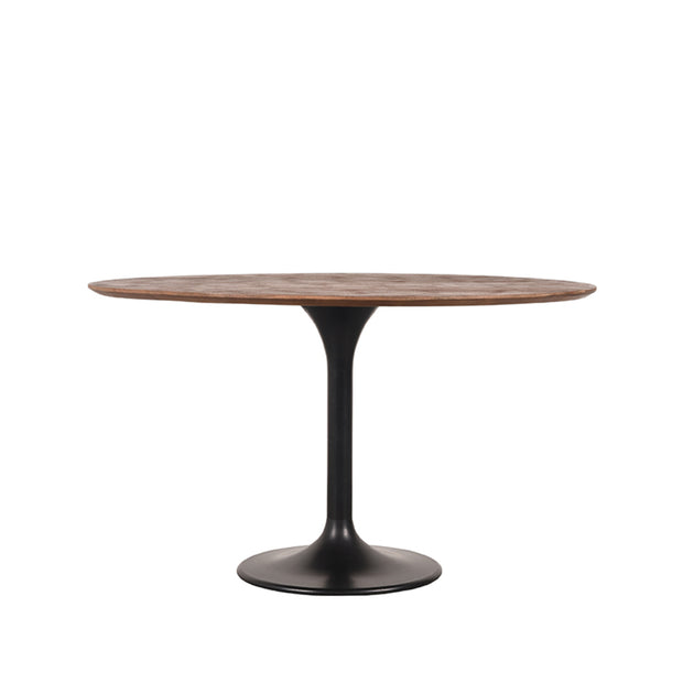 LABEL51 Eetkamertafels Otto - Espresso - Mangohout - 130 cm - Rond