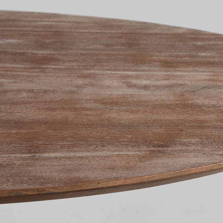 LABEL51 Eetkamertafels Otto - Espresso - Mangohout - 130 cm - Rond