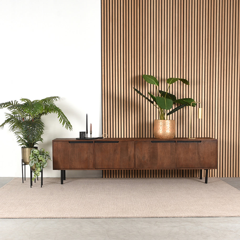 LABEL51 Tv-Meubels Rio - Espresso - Mangohout - 220 cm