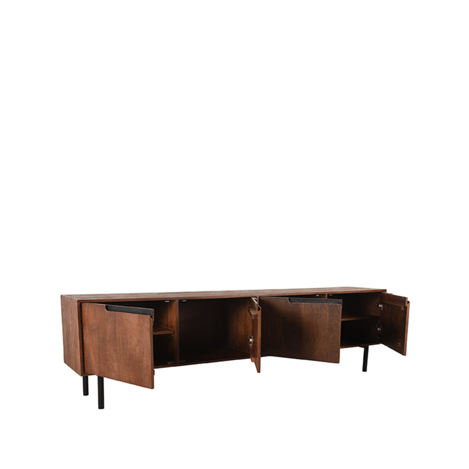 LABEL51 Tv-Meubels Rio - Espresso - Mangohout - 220 cm