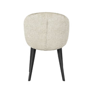 LABEL51 Eetkamerstoelen Logan - Beige - Chenille - Zwart Metalen Frame