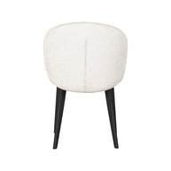 LABEL51 Eetkamerstoelen Logan - Creme - Chenille - Zwart Metalen Frame