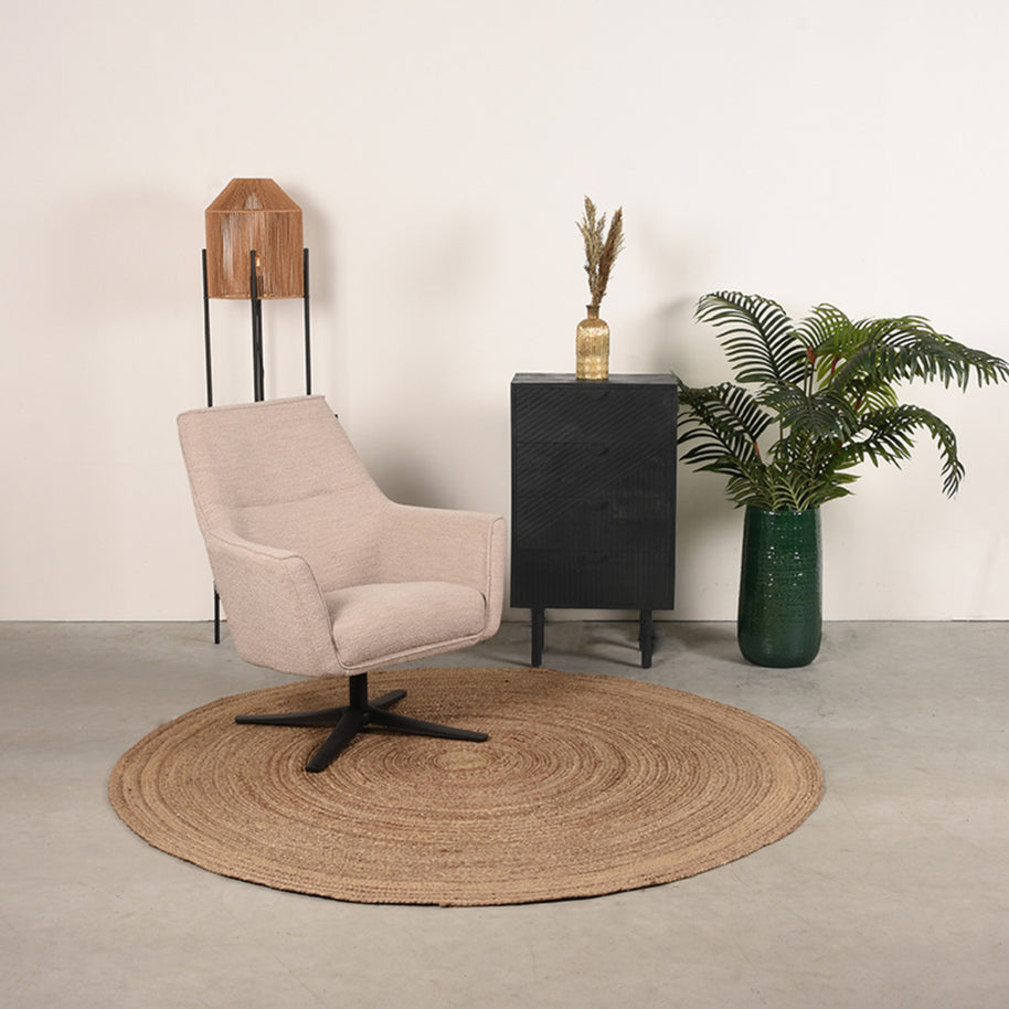 LABEL51 Ladekasten Cotia - Zwart - Mangohout - 50 cm