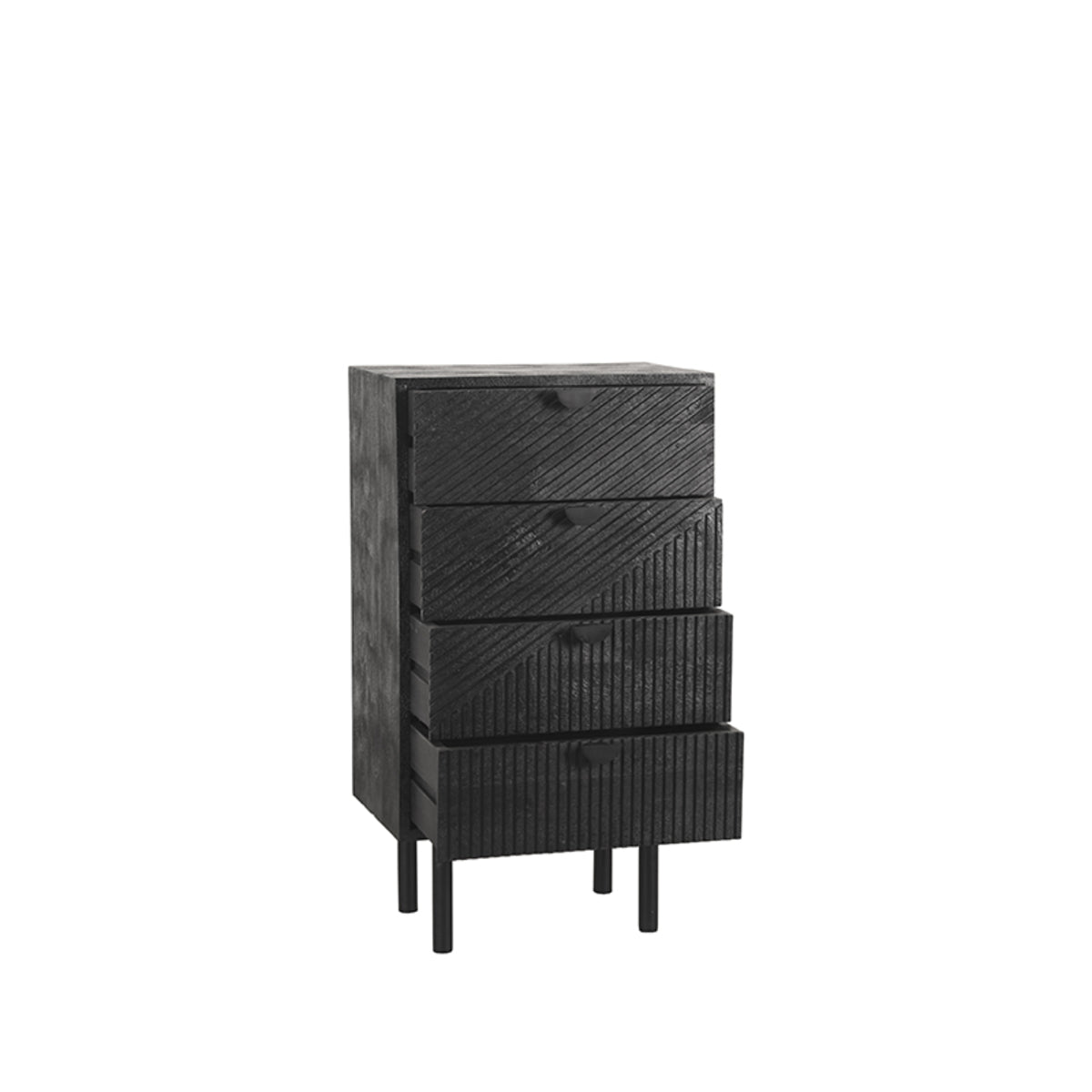 LABEL51 Ladekasten Cotia - Zwart - Mangohout - 50 cm