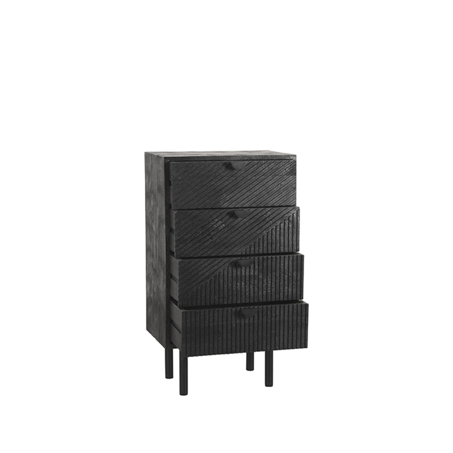 LABEL51 Ladekasten Cotia - Zwart - Mangohout - 50 cm