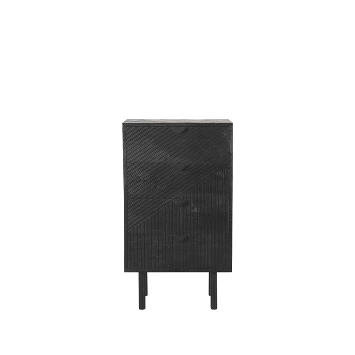 LABEL51 Ladekasten Cotia - Zwart - Mangohout - 50 cm