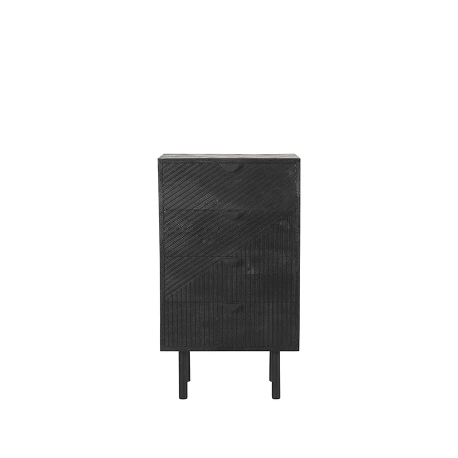 LABEL51 Ladekasten Cotia - Zwart - Mangohout - 50 cm