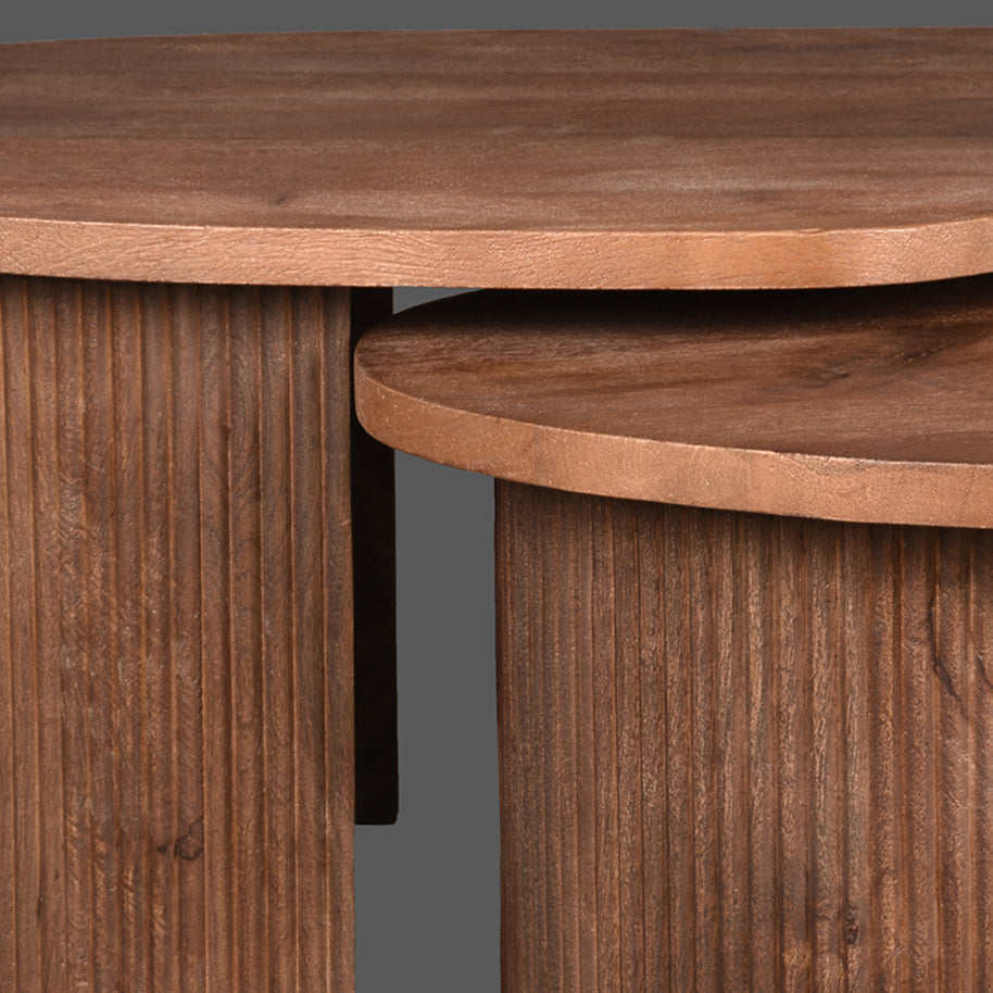 LABEL51 Salontafels Timon - Espresso - Mangohout - 100 cm