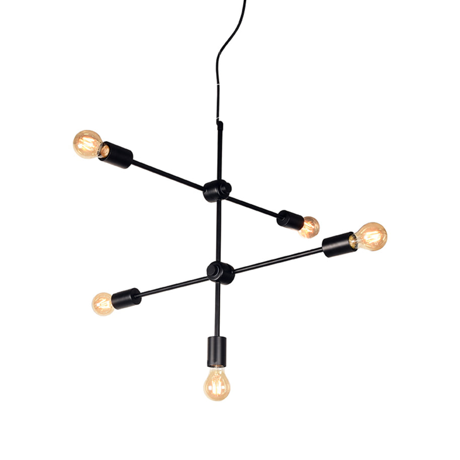 LABEL51 Hanglampen Stilo - Zwart - Metaal - 5-Lichts