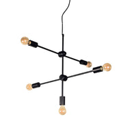 LABEL51 Hanglampen Stilo - Zwart - Metaal - 5-Lichts