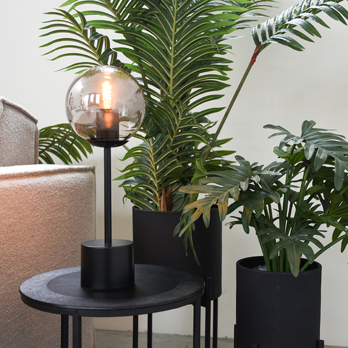 LABEL51 Tafellampen Fumo - Smoke - Glas - 1-Lichts