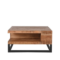 LABEL51 Salontafels Cube - Rough - Mangohout - 80 cm