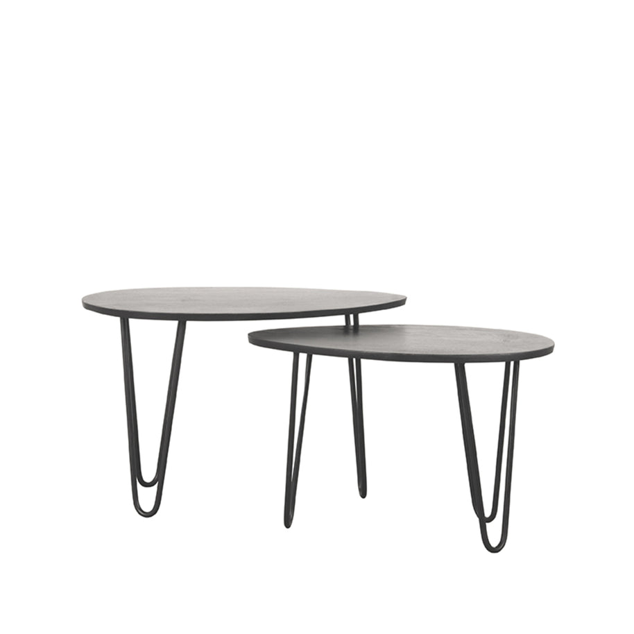 LABEL51 Salontafels Frisk - Zwart - Mangohout - 68 cm