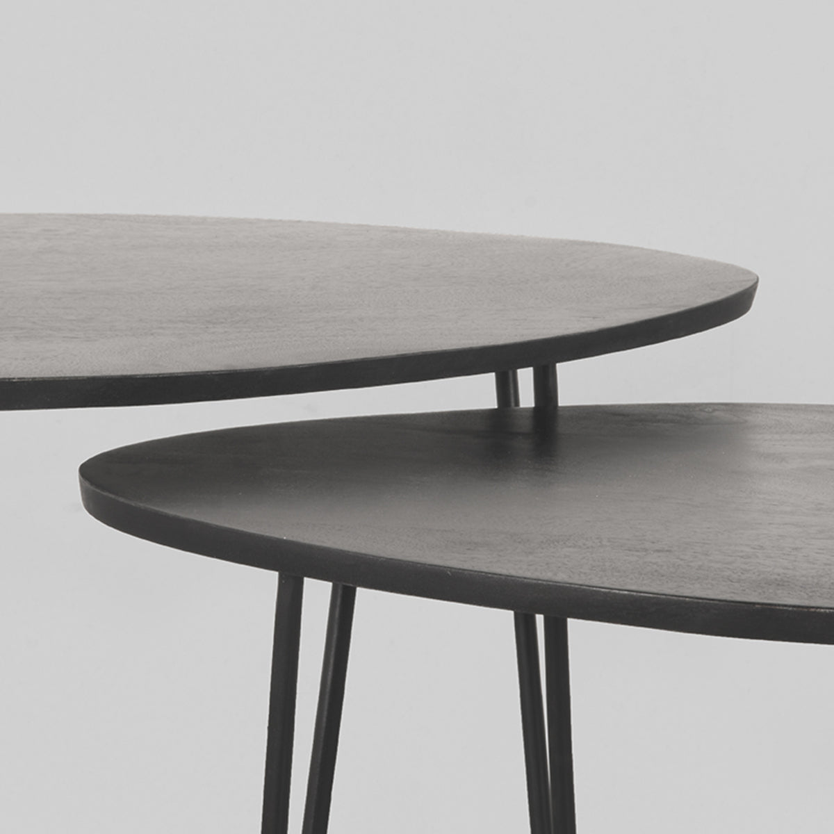 LABEL51 Salontafels Frisk - Zwart - Mangohout - 68 cm