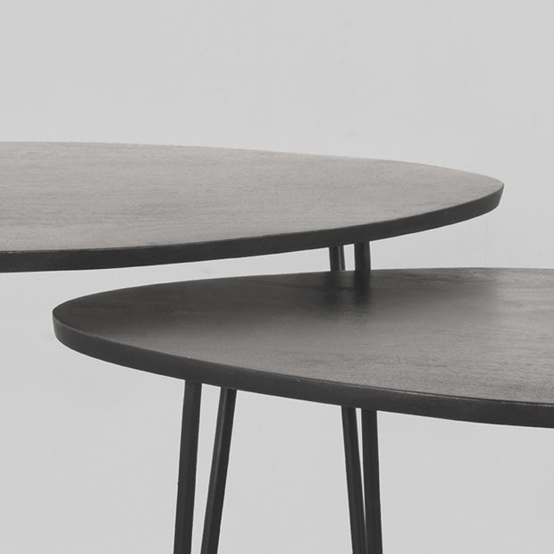 LABEL51 Salontafels Frisk - Zwart - Mangohout - 68 cm