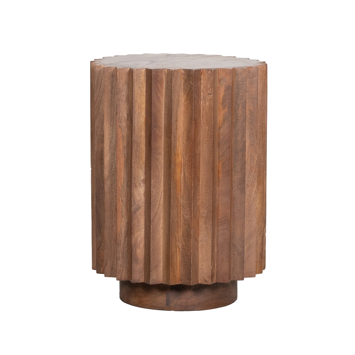 LABEL51 Bijzettafels Novan - Nature Smooth - Mangohout - 35 cm