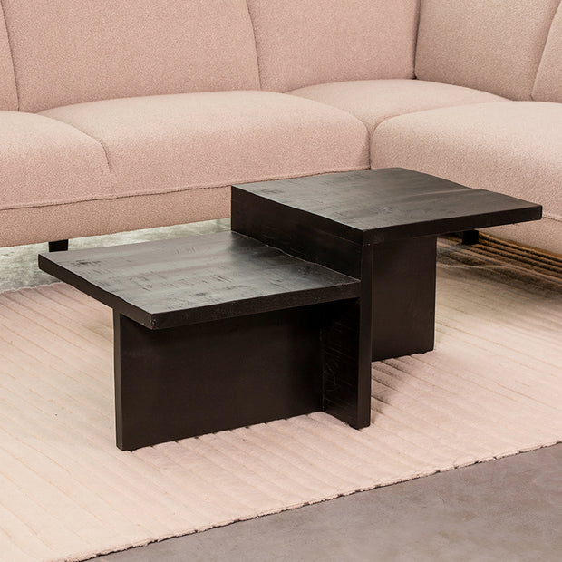 LABEL51 Salontafels Skip - Zwart - Mangohout - 90 cm
