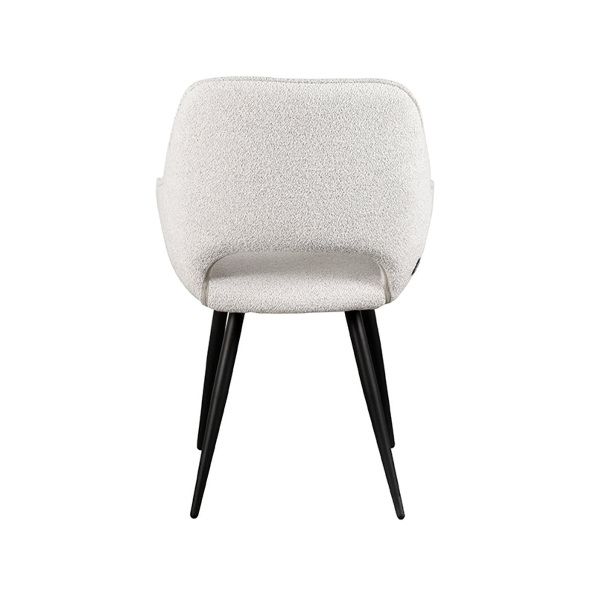 LABEL51 Eetkamerstoelen Fer - Champagne - Boucle - Zwart Metalen Frame