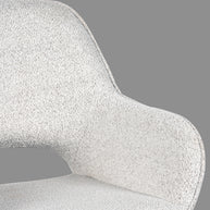 LABEL51 Eetkamerstoelen Fer - Champagne - Boucle - Zwart Metalen Frame
