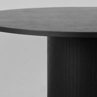 LABEL51 Eetkamertafels Oliva - Zwart - Eiken - 130 cm - Rond